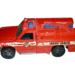Hot Wheels Fire Truck Red Diecast Toy Vehicle 54 Fire Dept 1974
